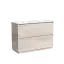 Тумба под раковину SANCOS Либра напольная (Libra Floor) напольная, 120x45x85 c двумя ящиками оснащенными доводчиками, Дуб галифакс натуральный, арт. LB120F-2EG