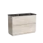 Тумба под раковину SANCOS Либра напольная (Libra Floor) напольная, 120x45x85 c двумя ящиками оснащенными доводчиками, Дуб галифакс натуральный, арт. LB120F-2EG