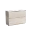 Тумба под раковину SANCOS Либра напольная (Libra Floor) напольная, 120x45x85 c двумя ящиками оснащенными доводчиками, Дуб галифакс натуральный, арт. LB120F-1EG
