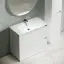 Тумба под раковину SANCOS Либра напольная (Libra Floor) напольная, 90x45x85 c двумя ящиками оснащенными доводчиками, белый глянец, арт. LB90FW