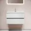 Тумба подвесная SANCOS Урбан (Urban) 80x45x50 c двумя ящиками оснащенными доводчиками, белый глянец, арт. UR80W