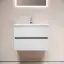Тумба подвесная SANCOS Урбан (Urban) 70x45x50 c двумя ящиками оснащенными доводчиками, белый глянец, арт. UR70W