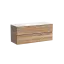 Тумба подвесная SANCOS Урбан (Urban) 120x45x50 c двумя ящиками оснащенными доводчиками, Дуб чарльстон, арт. UR120-1ECH