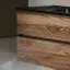 Тумба подвесная SANCOS Урбан (Urban) 120x45x50 c двумя ящиками оснащенными доводчиками, Дуб чарльстон, арт. UR120-1ECH