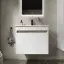 Тумба подвесная SANCOS Ум (Smart) 60x45x50 c двумя ящиками оснащенными доводчиками, белый глянец, арт. SM60W