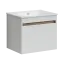 Тумба подвесная SANCOS Ум (Smart) 60x45x50 c двумя ящиками оснащенными доводчиками, белый глянец, арт. SM60W