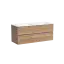 Тумба подвесная SANCOS Урбан (Urban) 120x45x50 c двумя ящиками оснащенными доводчиками, Дуб чарльстон, арт. UUR120-2ECH