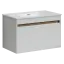 Тумба подвесная SANCOS Ум (Smart) 80x45x50 c двумя ящиками оснащенными доводчиками, белый глянец, арт. SM80W