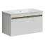 Тумба подвесная SANCOS Ум (Smart) 90x45x50 c двумя ящиками оснащенными доводчиками, белый глянец, арт. SM90W