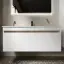 Тумба подвесная SANCOS Ум (Smart) 120x45x50 c двумя ящиками оснащенными доводчиками, белый глянец, арт. SM120-1W