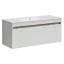Тумба подвесная SANCOS Ум (Smart) 120x45x50 c двумя ящиками оснащенными доводчиками, белый глянец, арт. SM120-1W