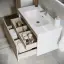 Тумба подвесная SANCOS Ум (Smart) 60x45x50 c двумя ящиками оснащенными доводчиками, дуб бардолино/белый, арт. SM60E