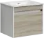Тумба подвесная SANCOS Ум (Smart) 60x45x50 c двумя ящиками оснащенными доводчиками, дуб бардолино/белый, арт. SM60E