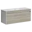 Тумба подвесная SANCOS Ум (Smart) 120x45x50 c двумя ящиками оснащенными доводчиками, дуб бардолино/белый, арт. SM120-1E