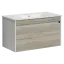Тумба подвесная SANCOS Ум (Smart) 90x45x50 c двумя ящиками оснащенными доводчиками, дуб бардолино/белый, арт. SM90E