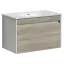 Тумба подвесная SANCOS Ум (Smart) 80x45x50 c двумя ящиками оснащенными доводчиками, дуб бардолино/белый, арт. SM80E