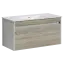 Тумба подвесная SANCOS Ум (Smart) 100x45x50 c двумя ящиками оснащенными доводчиками, дуб бардолино/белый, арт. SM100E