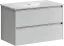 Тумба подвесная SANCOS Сто (Cento) 80x45x50 c двумя ящиками оснащенными доводчиками, белый глянец, арт. CN80W