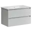 Тумба подвесная SANCOS Сто (Cento) 80x45x50 c двумя ящиками оснащенными доводчиками, белый глянец, арт. CN80W