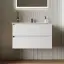 Тумба подвесная SANCOS Сто (Cento) 80x45x50 c двумя ящиками оснащенными доводчиками, белый глянец, арт. CN80W