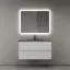 Тумба подвесная SANCOS Сто (Cento) 90x45x50 c двумя ящиками оснащенными доводчиками, белый глянец, арт. CN90W