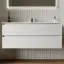 Тумба подвесная SANCOS Сто (Cento) 120x45x50 c двумя ящиками оснащенными доводчиками, белый глянец, арт. CN120-1W
