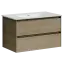 Тумба подвесная SANCOS Сто (Cento) 80x45x50 c двумя ящиками оснащенными доводчиками, карпатская ель, арт. CN80KE