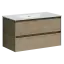 Тумба подвесная SANCOS Сто (Cento) 90x45x50 c двумя ящиками оснащенными доводчиками, карпатская ель, арт. CN90KE