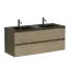 Тумба подвесная SANCOS Сто (Cento) 120x45x50 c двумя ящиками оснащенными доводчиками, карпатская ель, арт. CN120-2KE