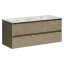 Тумба подвесная SANCOS Сто (Cento) 120x45x50 c двумя ящиками оснащенными доводчиками, карпатская ель, арт. CN120-2KE