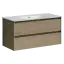 Тумба подвесная SANCOS Сто (Cento) 100x45x50 c двумя ящиками оснащенными доводчиками, карпатская ель, арт.CN100KE
