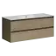 Тумба подвесная SANCOS Сто (Cento) 120x45x50 c двумя ящиками оснащенными доводчиками, карпатская ель, арт. CN120-1KE