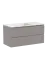 Тумба подвесная SANCOS Сноб T (Snob T) левая 100x45x50 c двумя ящиками оснащенными доводчиками, Пыльная роза (Doha Soft) арт.SNT100LSM