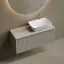 Тумба подвесная SANCOS Сноб Р (Snob R) левая 120x45x50 c двумя ящиками оснащенными доводчиками, Белый матовый (Bianco), арт.SNR120LW