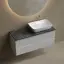 Тумба подвесная SANCOS Сноб Р (Snob R) правая 120x45x50 c двумя ящиками оснащенными доводчиками, Бежевый матовый (Beige Soft), арт.SNR120RCE