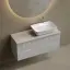 Тумба подвесная SANCOS Сноб Р (Snob R) правая 120x45x50 c двумя ящиками оснащенными доводчиками, Бежевый матовый (Beige Soft), арт.SNR120RCE