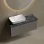 Тумба подвесная SANCOS Сноб Р (Snob R) левая 120x45x50 c двумя ящиками оснащенными доводчиками, Бежевый матовый (Beige Soft), арт.SNR120LCE