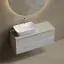 Тумба подвесная SANCOS Сноб Р (Snob R) левая 120x45x50 c двумя ящиками оснащенными доводчиками, Пыльная роза (Doha Soft), арт.SNR120LSM