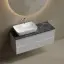 Тумба подвесная SANCOS Сноб Р (Snob R) левая 120x45x50 c двумя ящиками оснащенными доводчиками, Пыльная роза (Doha Soft), арт.SNR120LSM