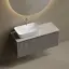 Тумба подвесная SANCOS Сноб Р (Snob R) левая 120x45x50 c двумя ящиками оснащенными доводчиками, Бежевый матовый (Beige Soft), арт.SNR120LCE