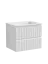 Тумба подвесная SANCOS Сноб Р (Snob R) 60x45x50 c двумя ящиками оснащенными доводчиками, Бежевый матовый (Beige Soft), арт.SNR60CE