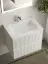 Тумба подвесная SANCOS Сноб Р (Snob R) 60x45x50 c двумя ящиками оснащенными доводчиками, Бежевый матовый (Beige Soft), арт.SNR60CE