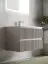 Тумба подвесная SANCOS Сноб Р (Snob R) правая 100x45x50 c двумя ящиками оснащенными доводчиками, Пыльная роза (Doha Soft) арт.SNR100RSM