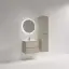 Тумба подвесная SANCOS Сноб Р (Snob R) 60x40x50 c двумя ящиками оснащенными доводчиками, Бежевый матовый (Beige Soft) арт.SNR60/39CE