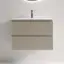 Тумба подвесная SANCOS Сноб Р (Snob R) 70x40x50 c двумя ящиками оснащенными доводчиками, Бежевый матовый (Beige Soft) арт.SNR70/39CE