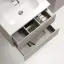 Тумба подвесная SANCOS Сноб Р (Snob R) 60x40x50 c двумя ящиками оснащенными доводчиками, Бежевый матовый (Beige Soft) арт.SNR60/39CE