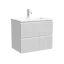 Тумба подвесная SANCOS Сноб Р (Snob R) 60x40x50 c двумя ящиками оснащенными доводчиками, Белый матовый (Bianco) арт.SNR60/39W