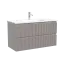 Тумба подвесная SANCOS Сноб Р (Snob R) 90x40x50 c двумя ящиками оснащенными доводчиками, Пыльная роза (Doha Soft) арт.SNR90/39SM