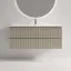 Тумба подвесная SANCOS Сноб Р (Snob R) 120x40x50 c двумя ящиками оснащенными доводчиками, Бежевый матовый (Beige Soft) арт.SNR120/39CE