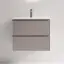 Тумба подвесная SANCOS Сноб Р (Snob R) 60x40x50 c двумя ящиками оснащенными доводчиками, Пыльная роза (Doha Soft) арт.SNR60/39SM